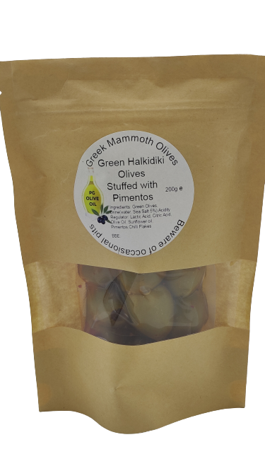 Subscription Month Greek Mammoth Halkidiki, Pimentos Stuffed Olives 200g - Image 3