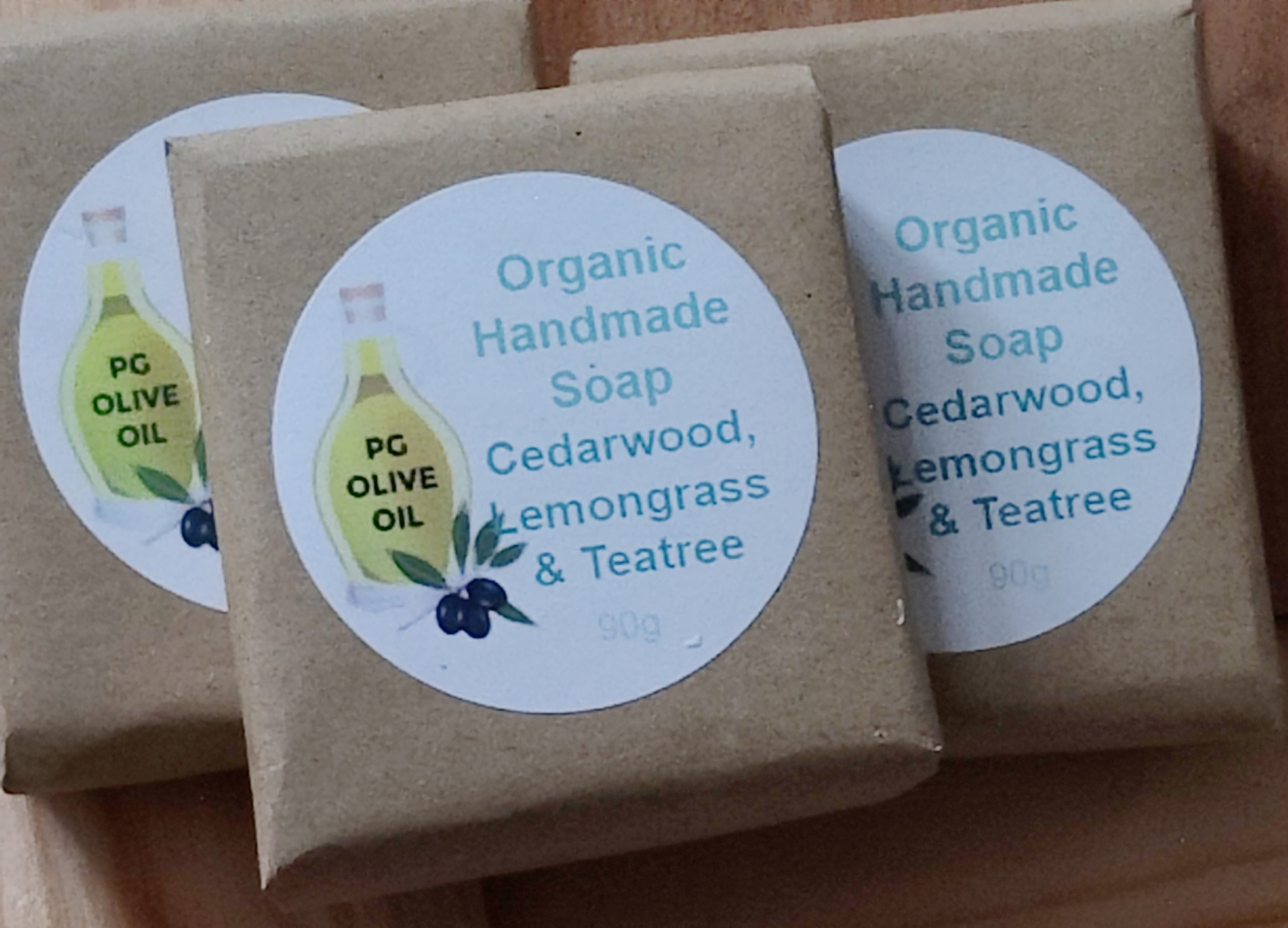 Handmade Cedarwood, Lemongrass & Teatree Soap 90g - Image 6