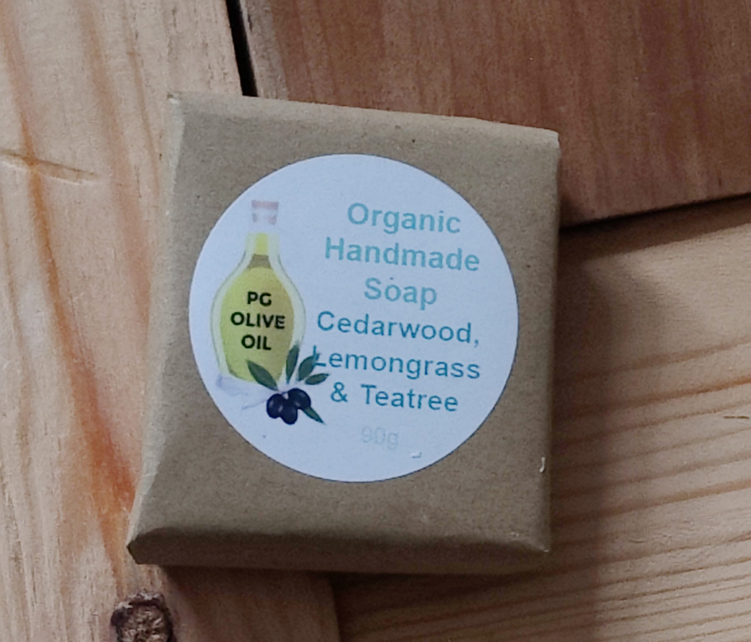 Handmade Cedarwood, Lemongrass & Teatree Soap 90g