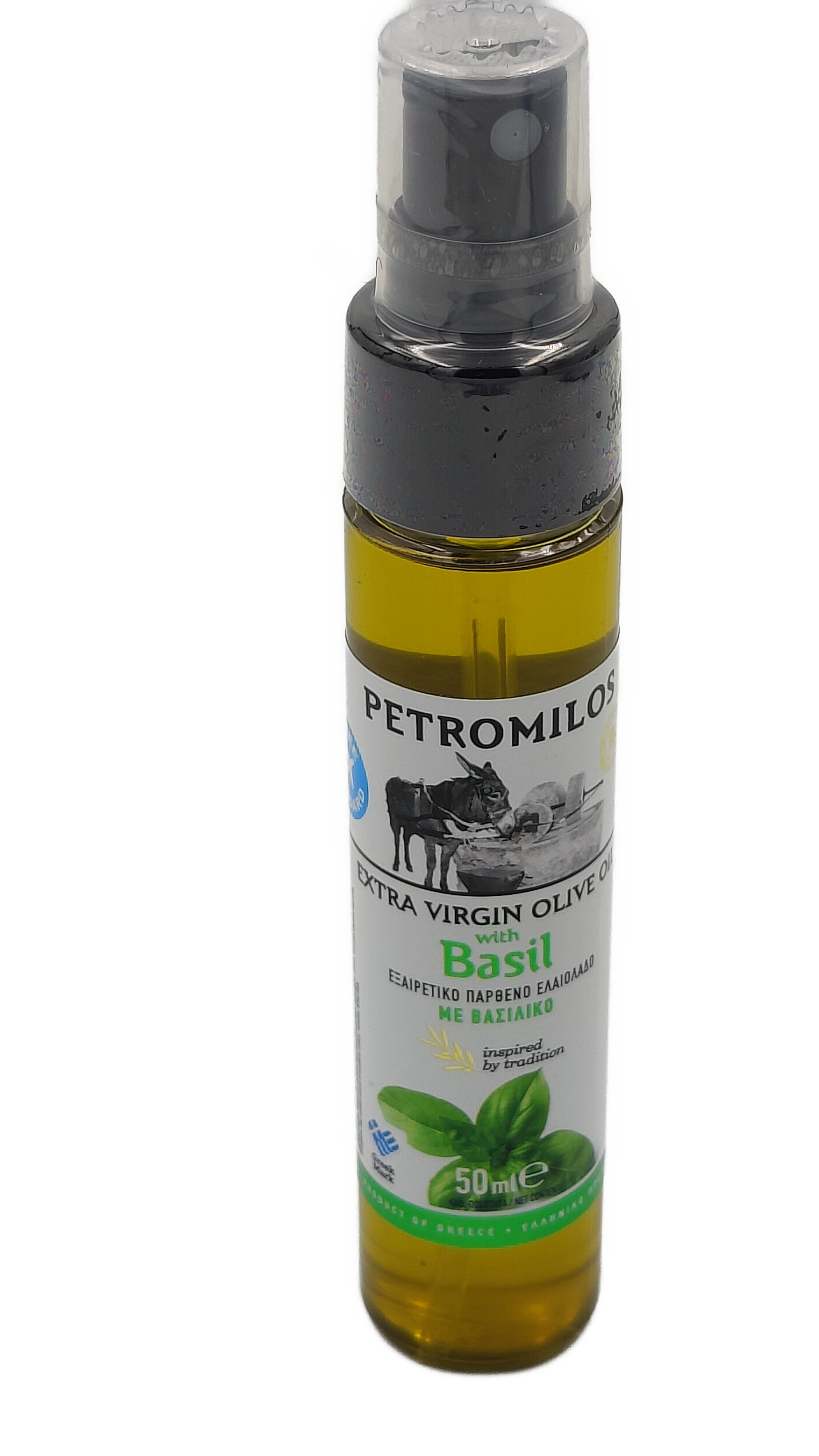 Petromilos Basil Infused Extra Virgin Olive Oil Spray 50ml