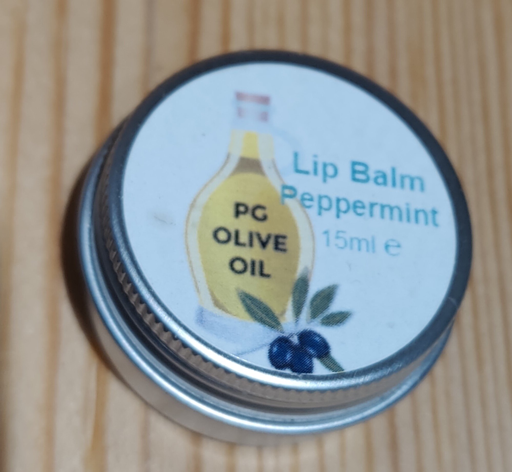 Organic Peppermint Lip Balm 15ml - Image 2