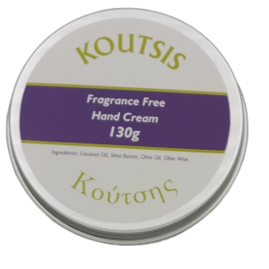 Koutsis Organic Fragrance Free Hand Cream 130g